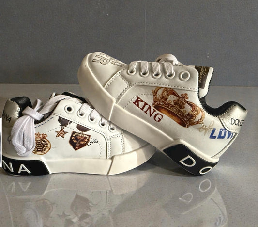 Dolce & Gabbana King & Graffiti Printed Low