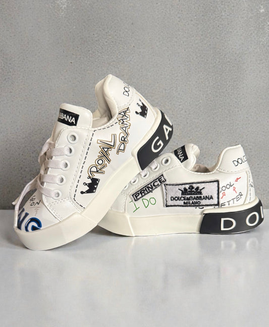 Dolce & Gabbana Royal Dream & Graffiti Printed Low